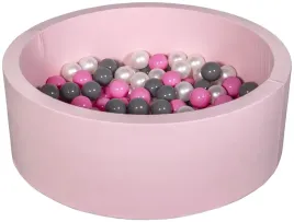 suchy-basen-dla-dziecka-z-pileczkami-150szt-rozowy-perlowy-pudrowy-roz