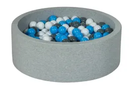 suchy-basen-dla-dziecka-z-pileczkami-300szt-bialy-szary-jasnoniebieski