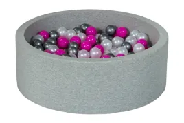 suchy-basen-dla-dziecka-z-pileczkami-300szt-perlowy-roz-srebrny