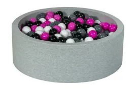 suchy-basen-dla-dziecka-z-pileczkami-450szt-czarny-bialy-roz-szary