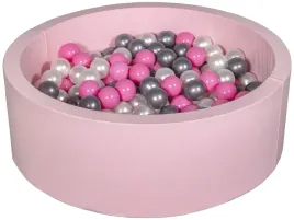 suchy-basen-dla-dziecka-z-pileczkami-300szt-rozowy-perlowy-pudrowy-roz