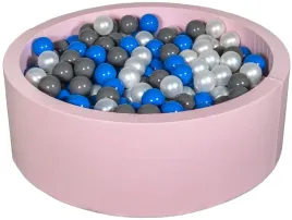 suchy-basen-dla-dziecka-z-pileczkami-450szt-rozowy-zestaw-dla-dziewczynki