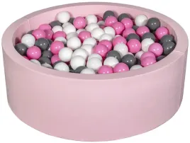 suchy-basen-dla-dziecka-z-pileczkami-450szt-rozowy-zestaw-dla-dziewczynki
