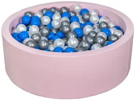 suchy-basen-dla-dziecka-z-pileczkami-450szt-rozowy-zestaw-dla-dziewczynki