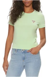 t-shirt-damski-guess-zielony-slim-fit-z-malym-logo-xs