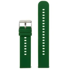 pasek-gumowy-do-zegarka-u27-ciemnozielony-srebrny-20mm