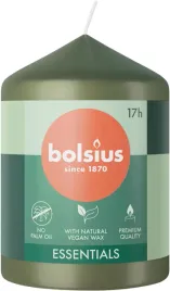 swieca-pienkowa-walec-bolsius-essentials-17h-8cm-zielona-oliwka
