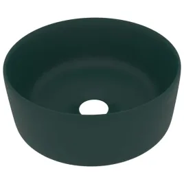 okragla-umywalka-ceramiczna-matowa-ciemna-zielen-400x400x150-mm