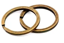 kolka-plaskie-klucze-do-breloka-antique-bronze-postarzany-braz-mocne-2-szt