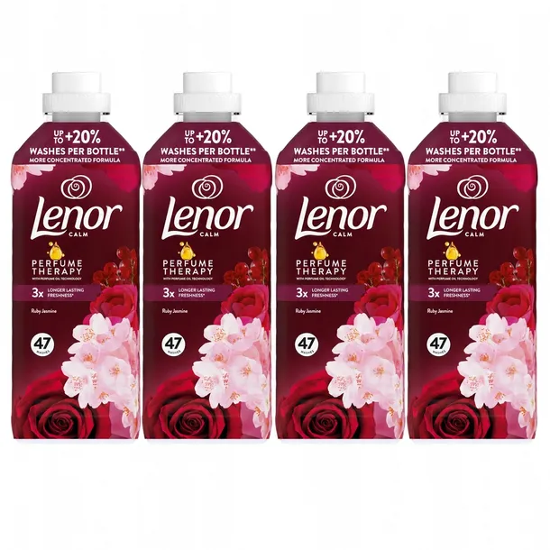 4x Płyn do płukania Lenor Ruby Jasmine 47 Prań 987ml