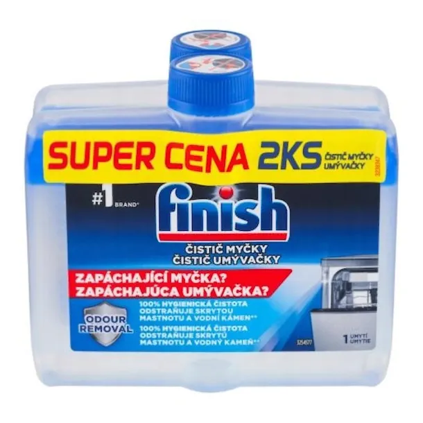 Płyn do czyszczenia zmywarki FINISH Duo Regular Cleaner 2x250ml