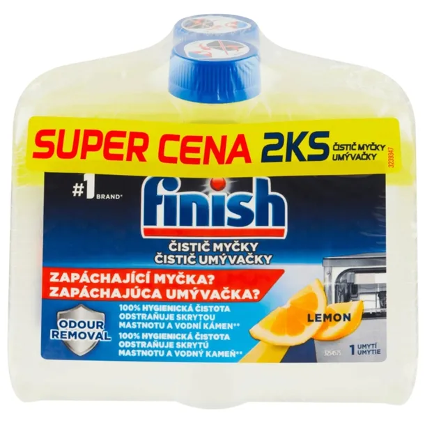 Płyn do czyszczenia zmywark FINISH Lemon DUO Dishwasher Cleaner 2x250ml