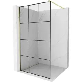 mexen-kioto-100x200-cm-scianka-prysznicowa-czarne-szklo-zloty-profil