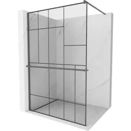 mexen-kioto-scianka-walk-in-70x200-czarny-wzor-gun-metal