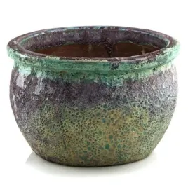doniczka-ceramiczna-oslonka-okragla-vintage-turkusowo-brazowa-28-cm