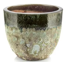 doniczka-ceramiczna-oslonka-okragla-vintage-zgnita-zielen-30-cm