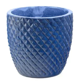 doniczka-ceramiczna-oslonka-okragla-tloczenia-kobaltowa-30cm