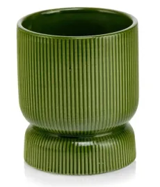 doniczka-ceramiczna-oslonka-okragla-kielich-ryflowana-zielona-13cm