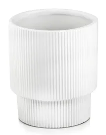 doniczka-ceramiczna-oslonka-okragla-ryflowana-bialy-mat-13cm