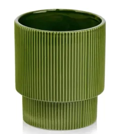 doniczka-ceramiczna-oslonka-okragla-ryflowana-zielona-13cm