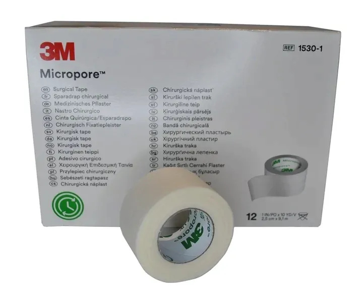 PRZYLEPIEC MICROPORE 3M 2,5cm x 9,1m 12SZT