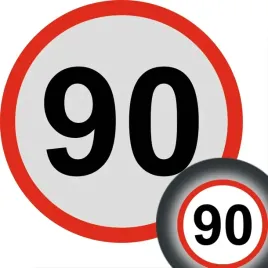 naklejka-odblaskowa-b-33-ograniczenie-predkosci-na-przyczepe-naczepe-90km-h