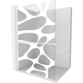 mexen-kioto-l-scianka-walk-in-100x200cm-bialy-wzor-z-polka