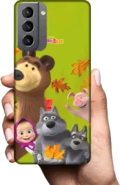 etui-na-samsung-galaxy-s21-telefon-wzory-masza-i-niedzwiedz