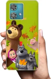 etui-na-motorola-edge-40-telefon-wzory-masza-i-niedzwiedz