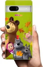 etui-na-google-pixel-7a-telefon-wzory-masza-i-niedzwiedz