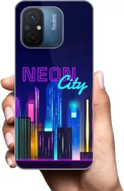 etui-na-xiaomi-redmi-12c-telefon-wzory-neonowe