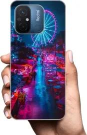 etui-na-xiaomi-redmi-12c-telefon-wzory-neonowe