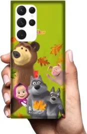 etui-na-samsung-galaxy-s22-ultra-telefon-wzory-masza-i-niedzwiedz