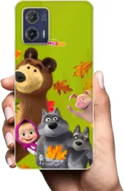 etui-na-motorola-moto-g73-telefon-wzory-masza-i-niedzwiedz