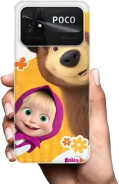 etui-na-xiaomi-poco-c40-telefon-wzory-masza-i-niedzwiedz