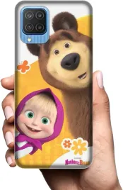 etui-na-samsung-galaxy-m12-telefon-wzory-masza-i-niedzwiedz