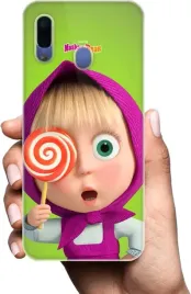 etui-na-samsung-galaxy-a40-telefon-wzory-masza-i-niedzwiedz