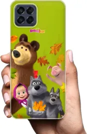 etui-na-samsung-galaxy-m33-5g-telefon-wzory-masza-i-niedzwiedz