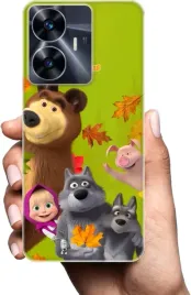 etui-na-realme-c55-telefon-wzory-masza-i-niedzwiedz