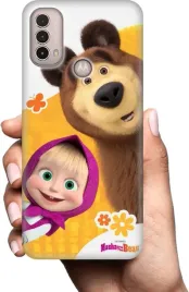 etui-na-motorola-moto-e40-telefon-wzory-masza-i-niedzwiedz