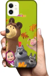 etui-na-apple-iphone-11-telefon-wzory-masza-i-niedzwiedz