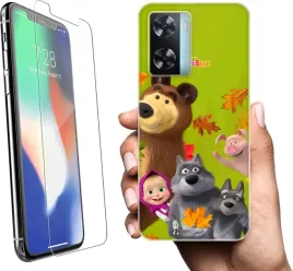 etui-na-oppo-a57s-telefon-wzory-masza-i-niedzwiedz-szklo