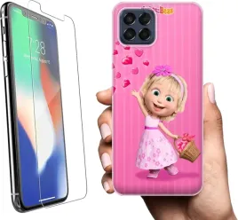 etui-na-samsung-galaxy-m33-5g-telefon-wzory-masza-i-niedzwiedz-szklo