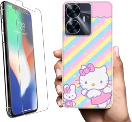etui-na-realme-c55-telefon-wzory-hello-kitty-szklo