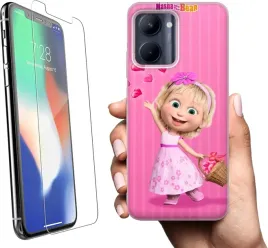 etui-na-realme-c33-telefon-wzory-masza-i-niedzwiedz-szklo