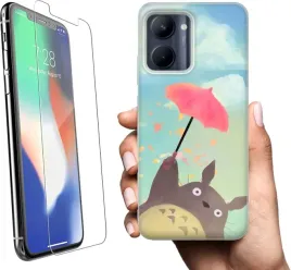 etui-na-realme-c33-telefon-wzory-totoro-szklo