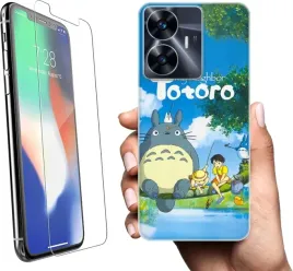 etui-na-realme-c55-telefon-wzory-totoro-szklo