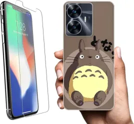 etui-na-realme-c55-telefon-wzory-totoro-szklo
