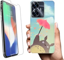 etui-na-realme-c55-telefon-wzory-totoro-szklo