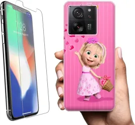 etui-na-xiaomi-13t-telefon-wzory-masza-i-niedzwiedz-szklo